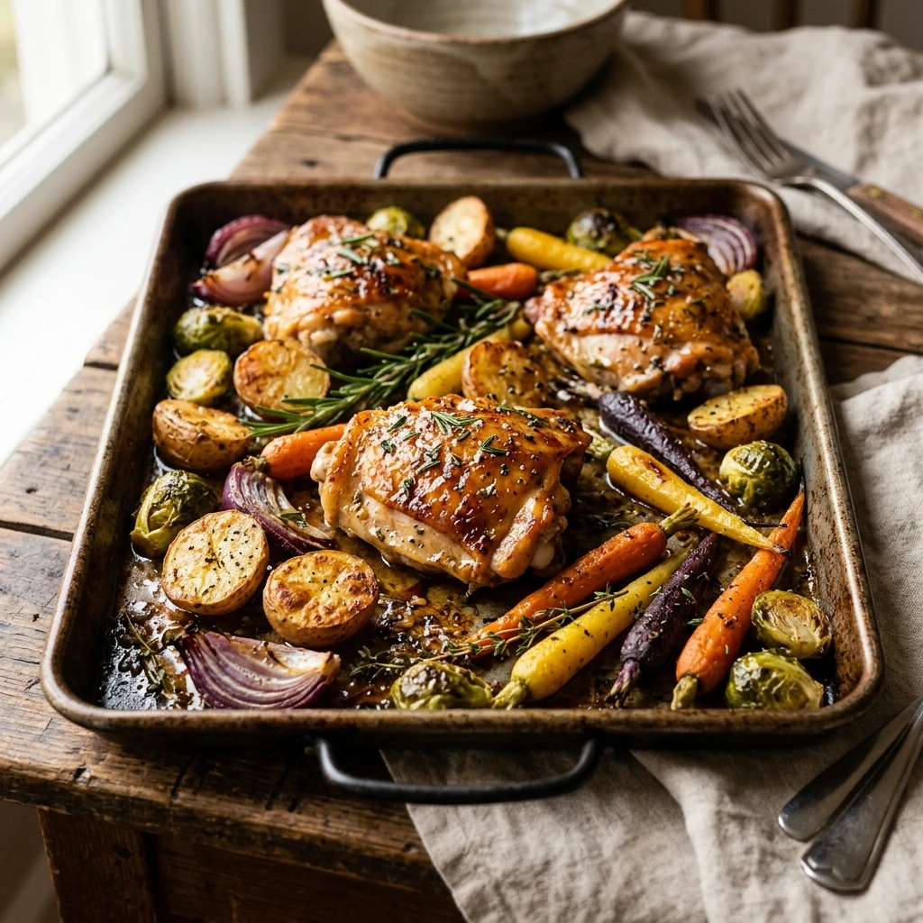 Sheet Pan Maple Dijon Chicken
