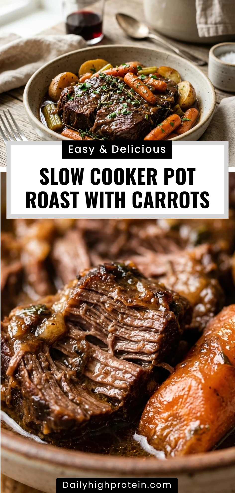 Slow Cooker Pot Roast With Carrots