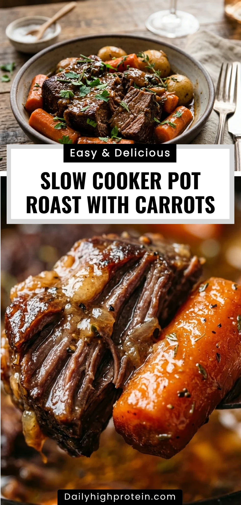 Slow Cooker Pot Roast With Carrots
