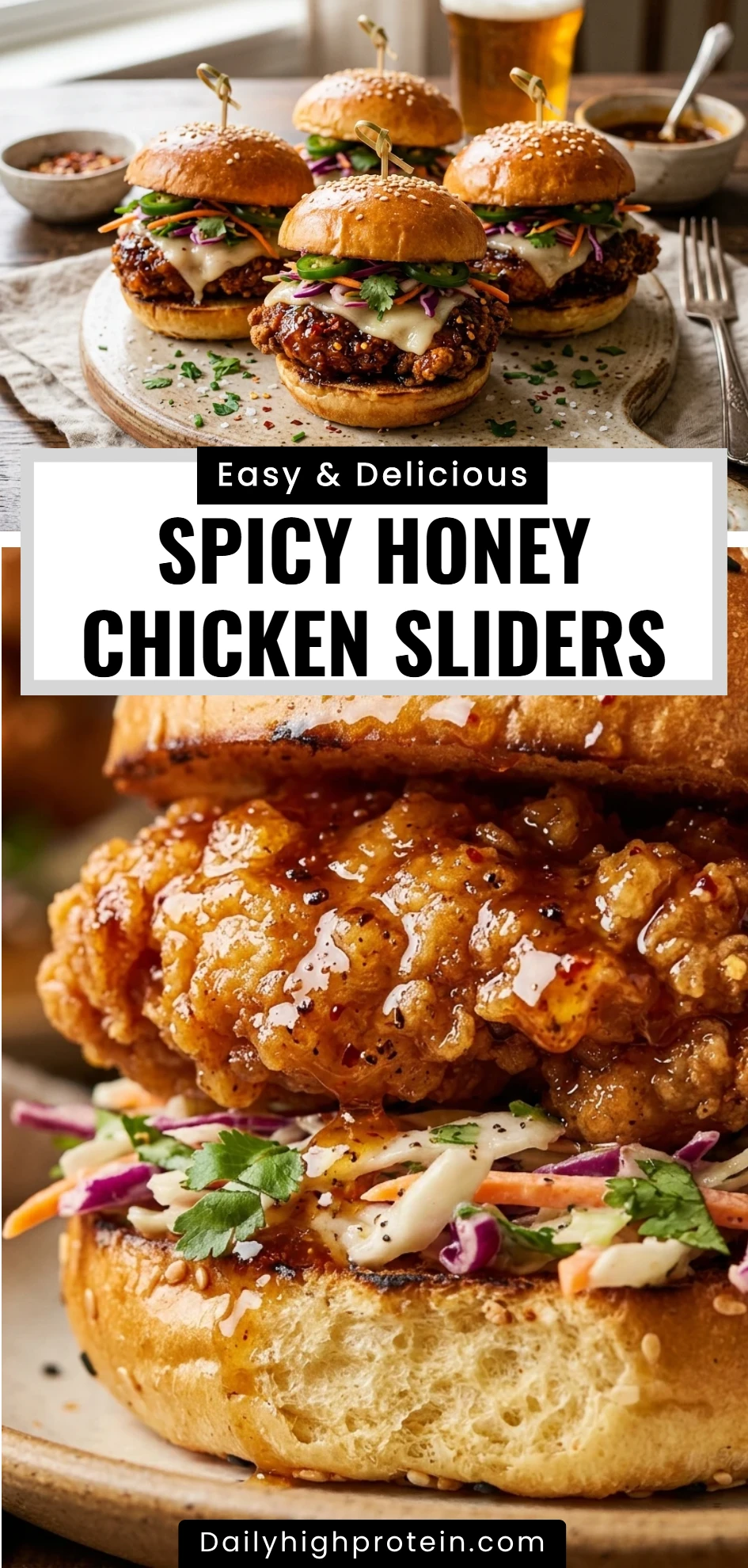 Spicy Honey Chicken Sliders