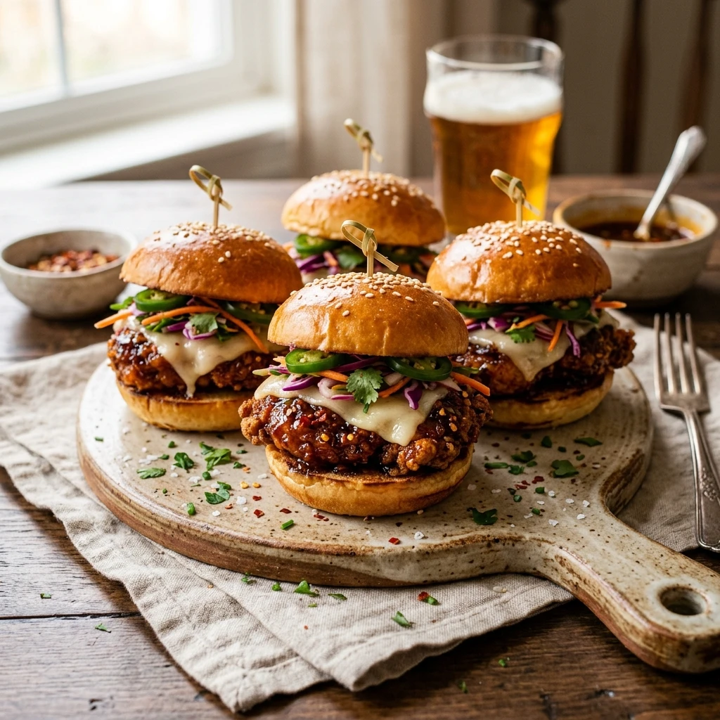 Spicy Honey Chicken Sliders