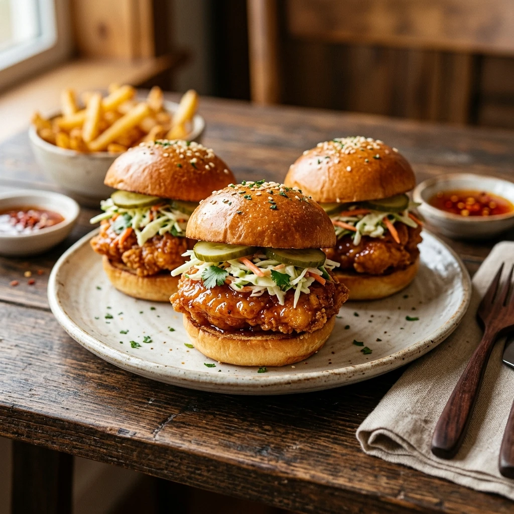 Spicy Honey Chicken Sliders