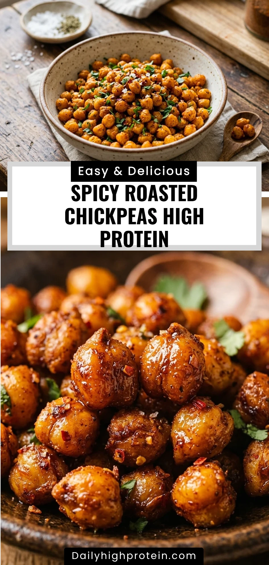 Spicy Roasted Chickpeas High Protein