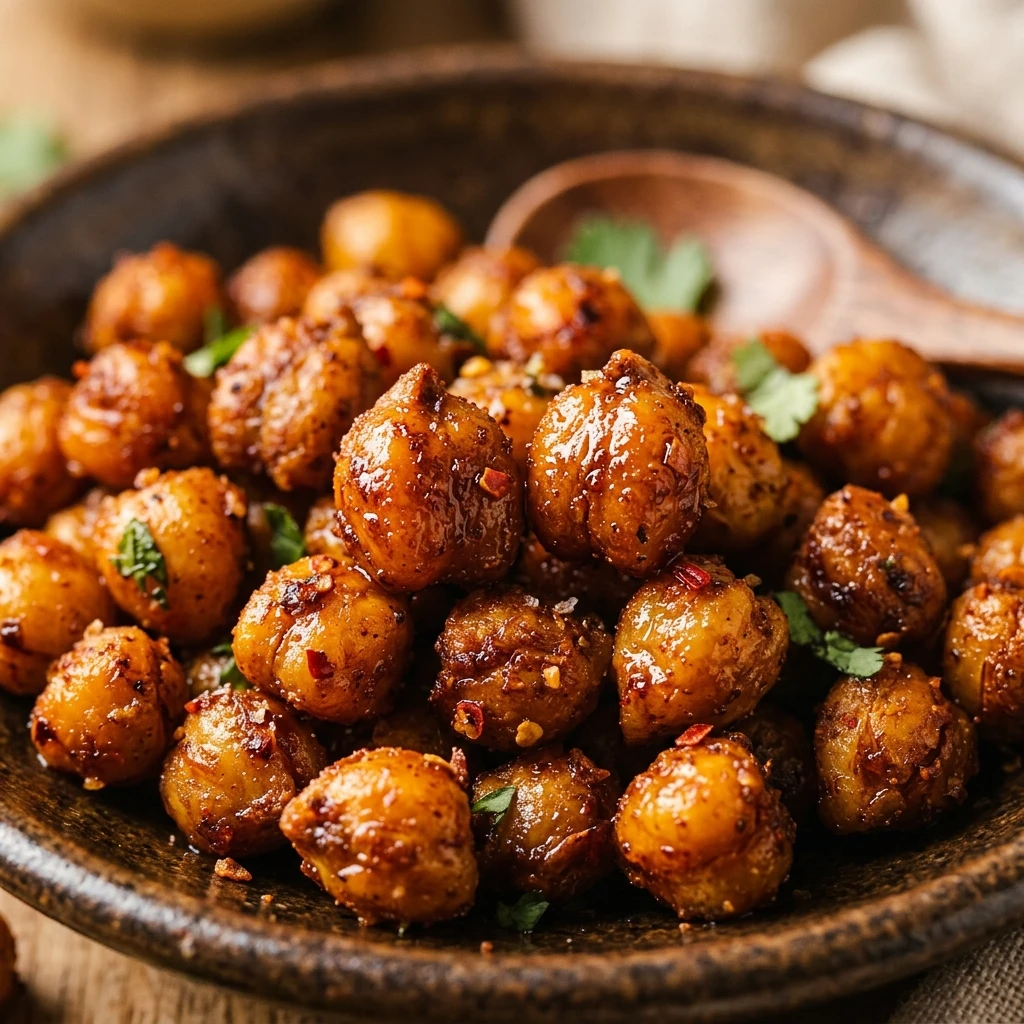 Spicy Roasted Chickpeas High Protein
