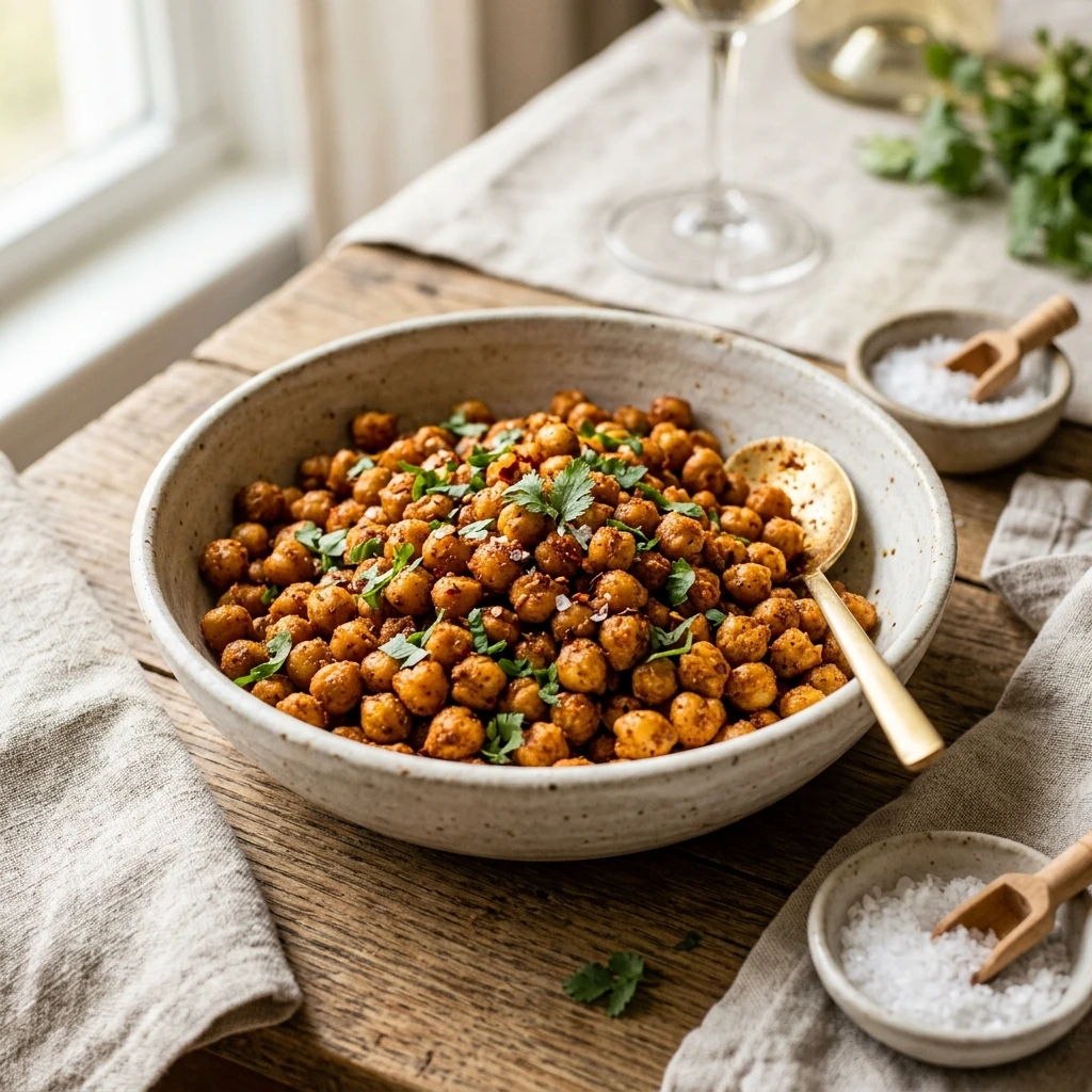 Spicy Roasted Chickpeas