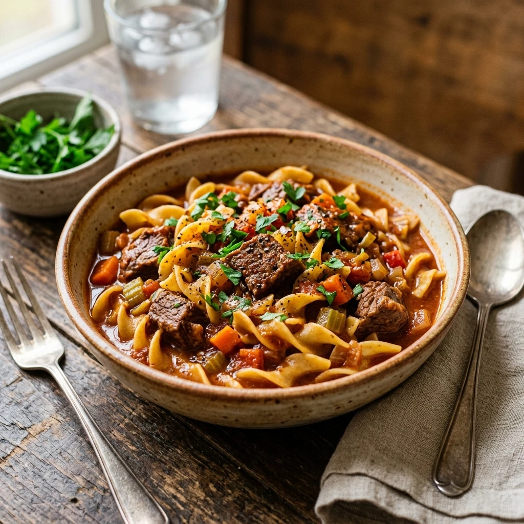 Amish Beef And Noodle Goulash Recipe