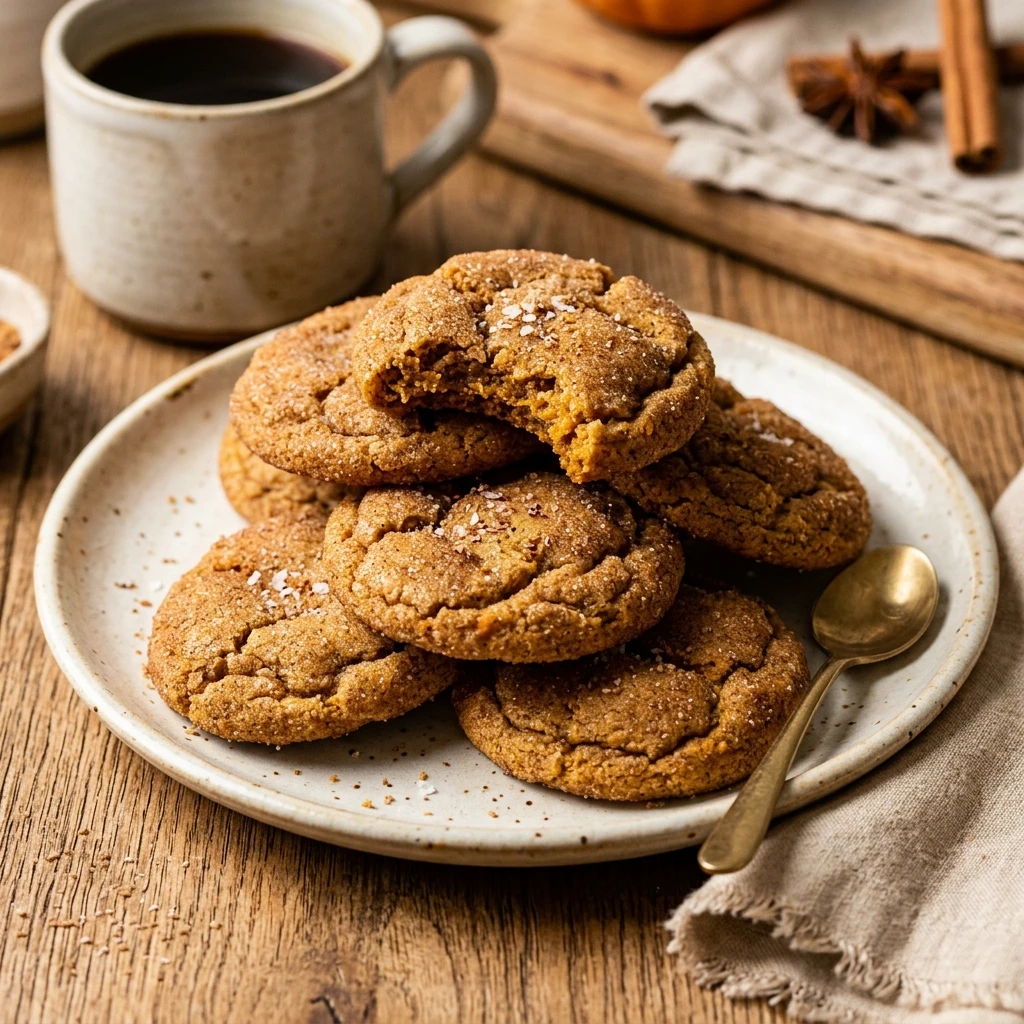 Brown Butter Pumpkin Snickerdoodle Cookies Recipe