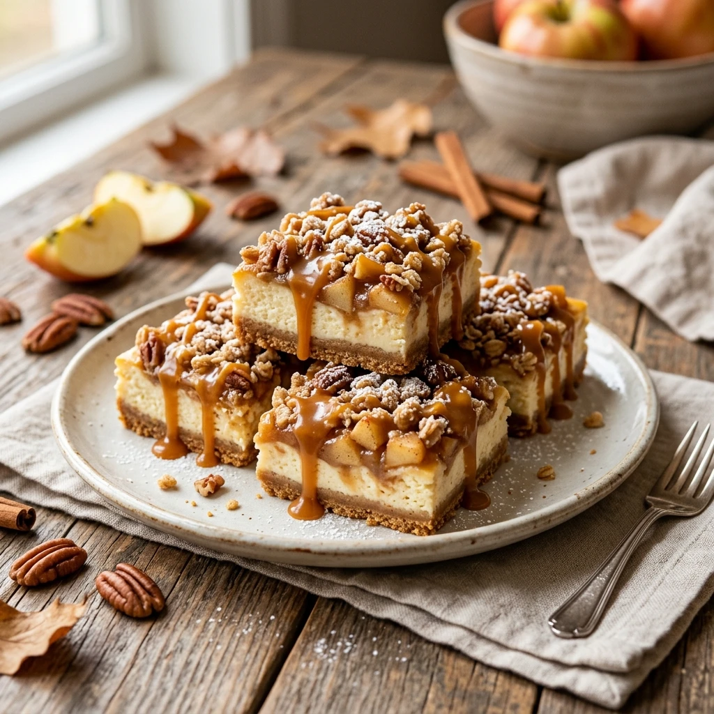 Caramel Apple Cheesecake Bars Recipe