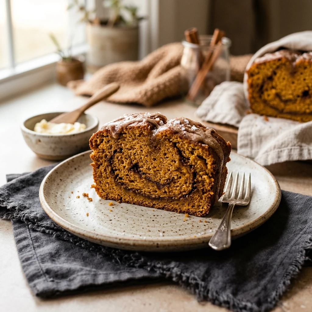 Cinnamon Swirl Pumpkin Bread Recipe