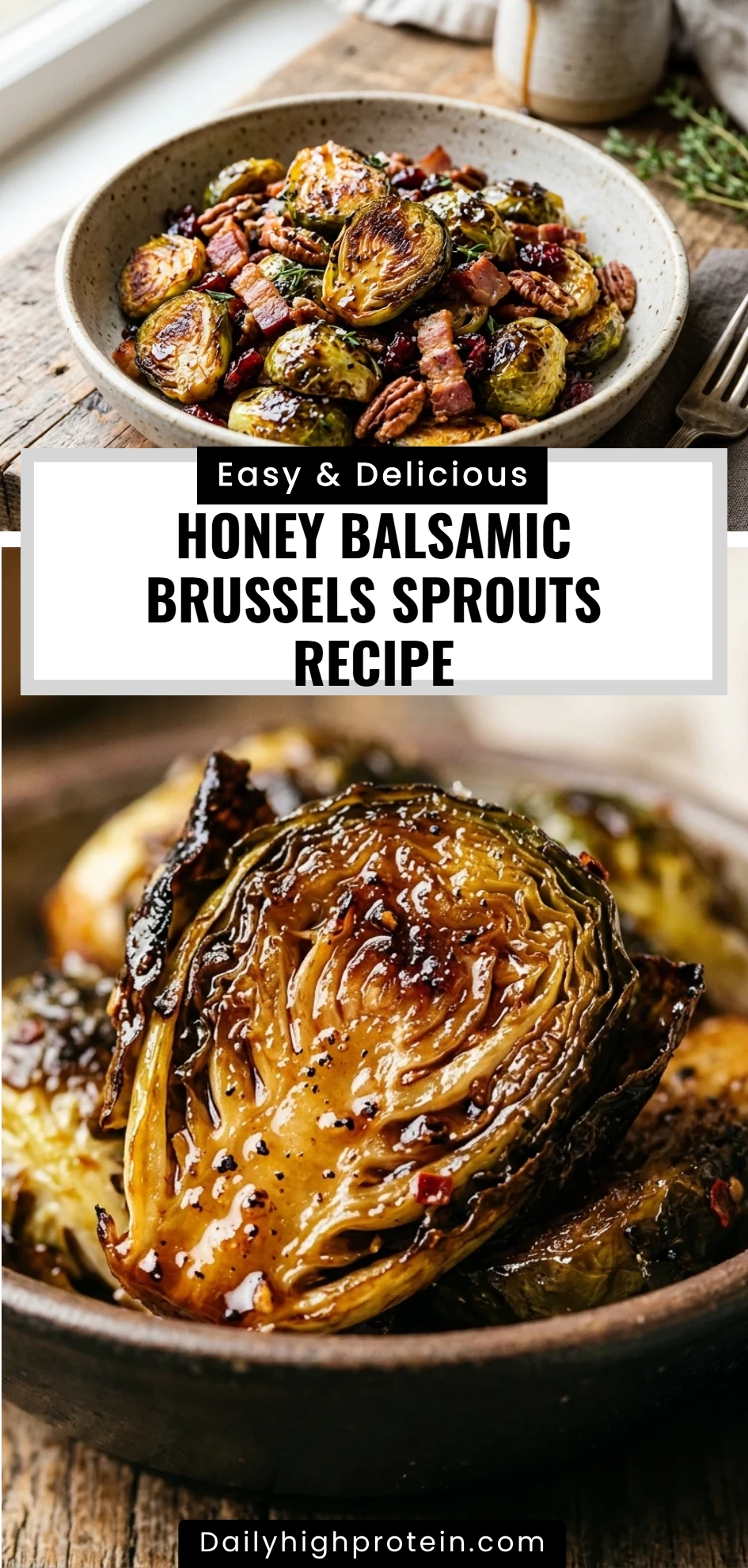 Honey Balsamic Brussels Sprouts Recipe