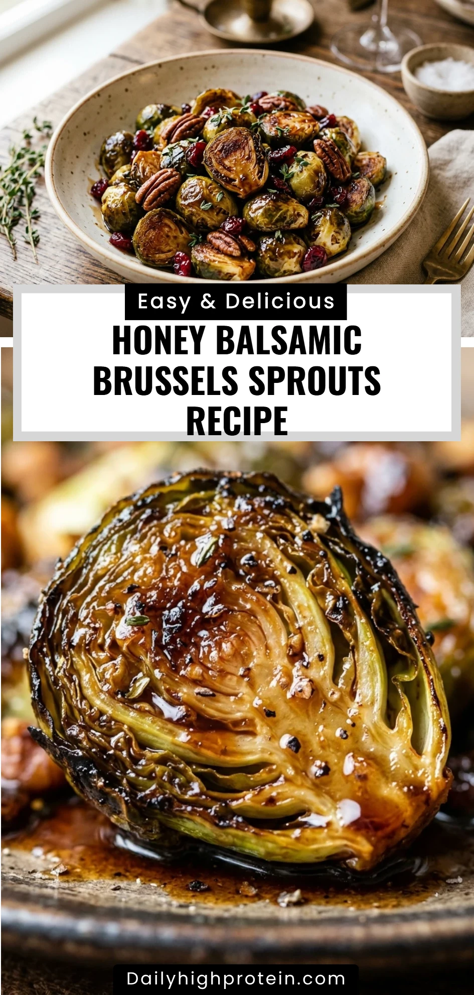 Honey Balsamic Brussels Sprouts Recipe