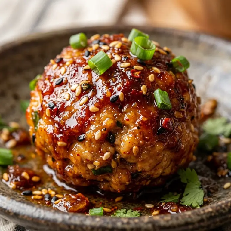 Sticky Gochujang Chicken Meatballs Recipe