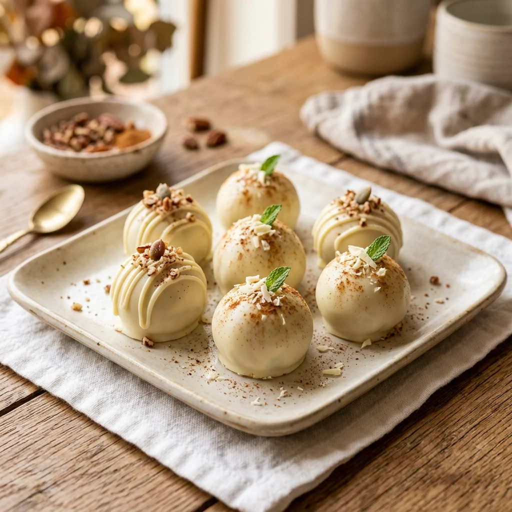 White Chocolate Pumpkin Cheesecake Balls Recipe